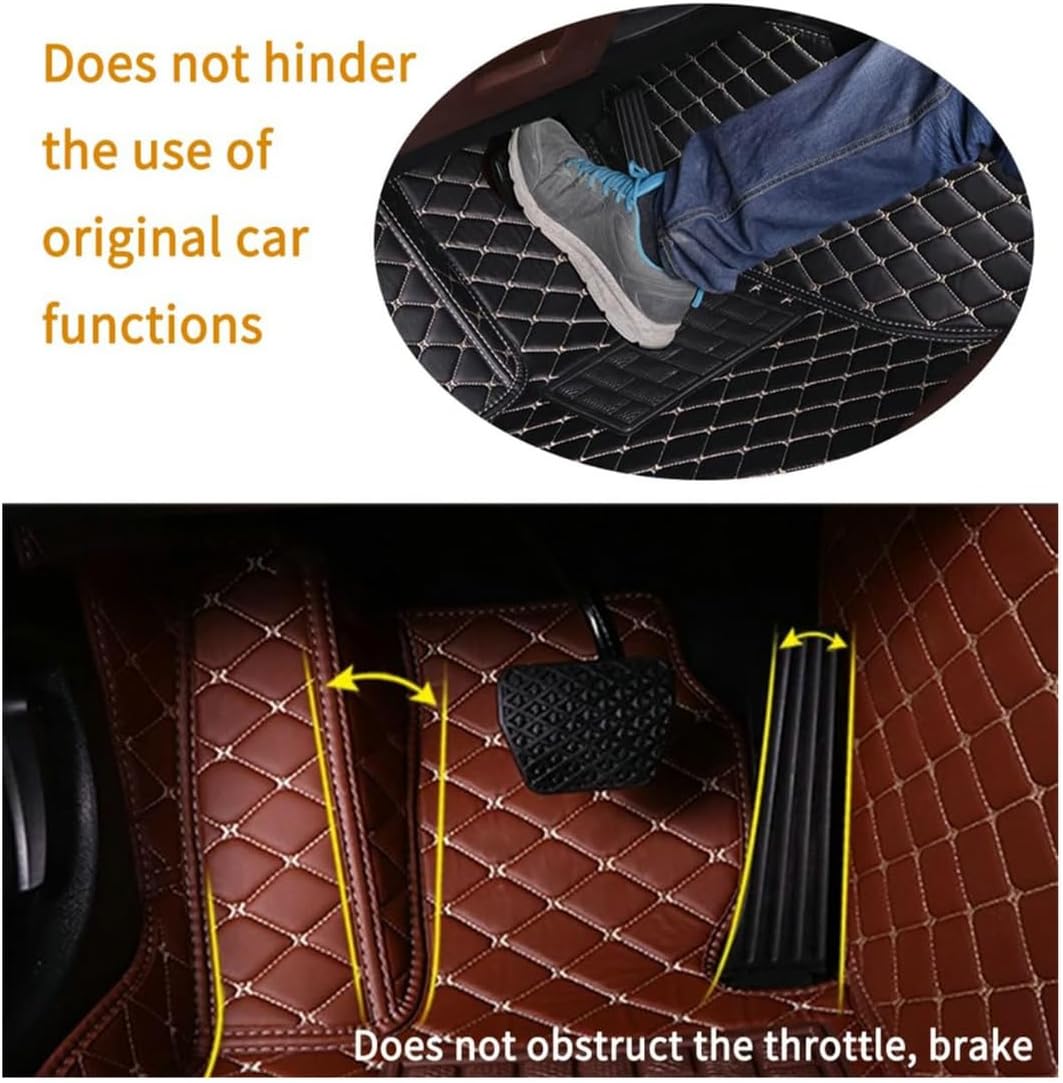 Custom Personalized Floor Mats for Cars,Luxury Full Coverage All Car Floor Mats,Anti-Slip Leather Car Mat Set ,Custom Floor Mats for 99% of Cars, Trucks & SUVs. (Purple and Red)