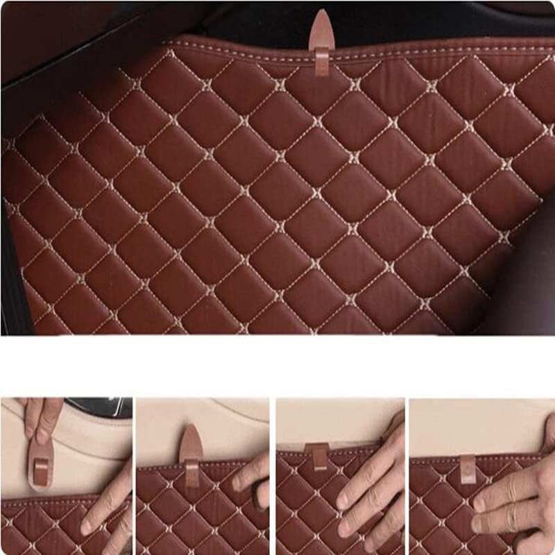 Custom All-Weather Protection Luxury Leather Floor Mats for Cars SUVs Trucks According Anti-Slip Leather Floor mats ﻿ (17,Orange)