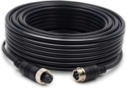 (17FT / 5m Backup Camera Cable, 4-pin Aviation Video Extension Cable, Car Video Extension Cable Backup Camera Extension Cable,AV Extension Cable CCTV Rear View Camera,Car Video System