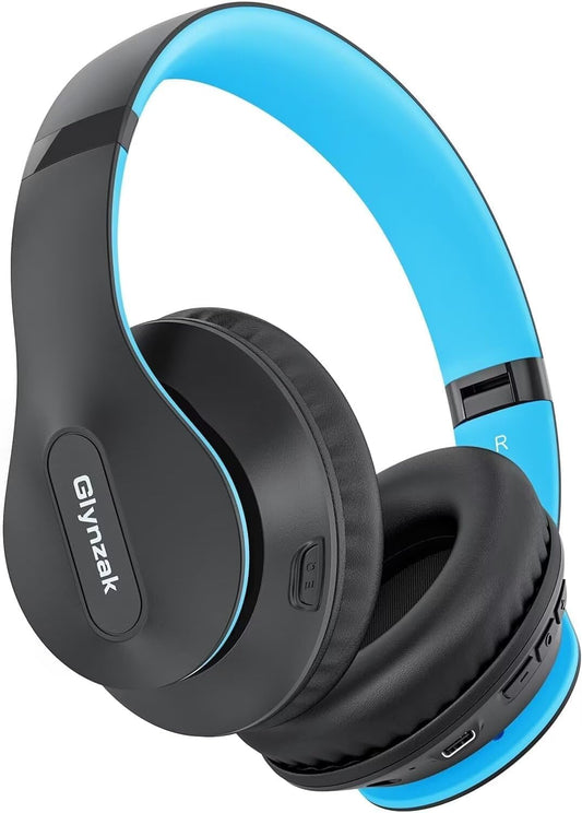 Wireless Bluetooth Headphones Over Ear, 65H Playtime HiFi Stereo Headset with Microphone and 6EQ Modes Foldable V5.3 Bluetooth Wireless Headphones for Travel Computer Laptop
