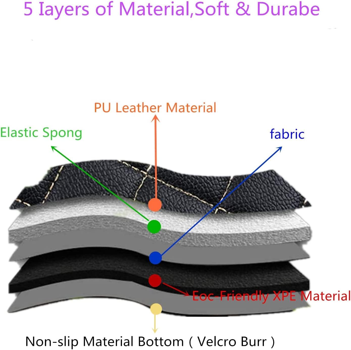 Custom All-Weather Protection Luxury Leather Floor Mats for Cars SUVs Trucks According Anti-Slip Leather Floor mats ﻿ (Black Gold)
