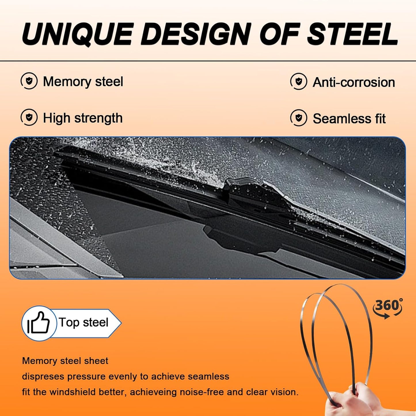 HULADAED® 24'' 20'' 15'' Windshield Wipers Replacement for Land Rover Range Rover 2023 2022 2021 2020 2019 2018 2017,Silicone Front Rear Wiper blades for MY Car-All Weather & Quiet(3 PACK)