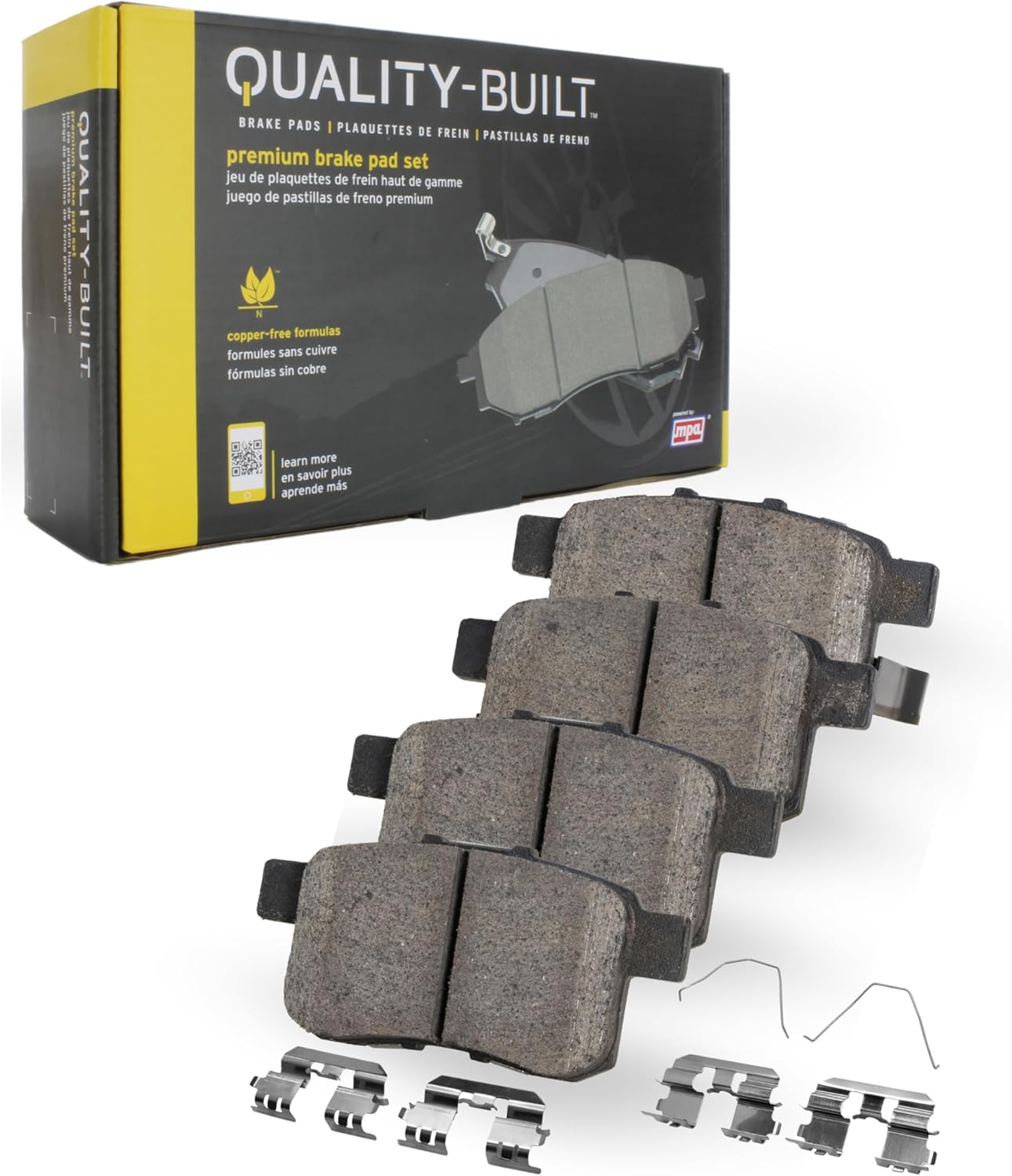 Premium Ceramic Rear Brake Pads (1001-0773C) Compatible with Lexus LX470 1998-2007, Toyota Land Cruiser 1998-2007