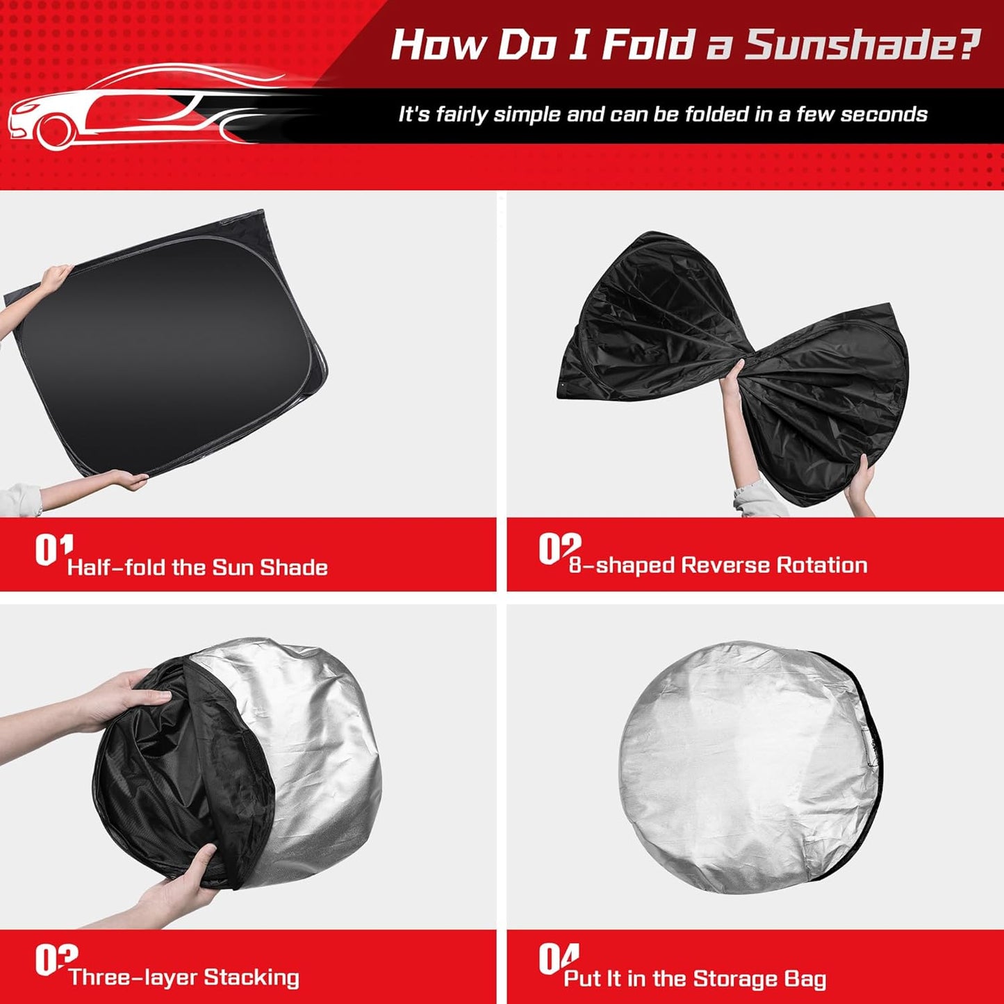 ARISMOTOR Windshield Sun Shade for Toyota Venza 2021-2024, Custom Fit Foldable Front Window Sunshade Sun Visor Protector, Block UV Rays Keep Your Car Cooler