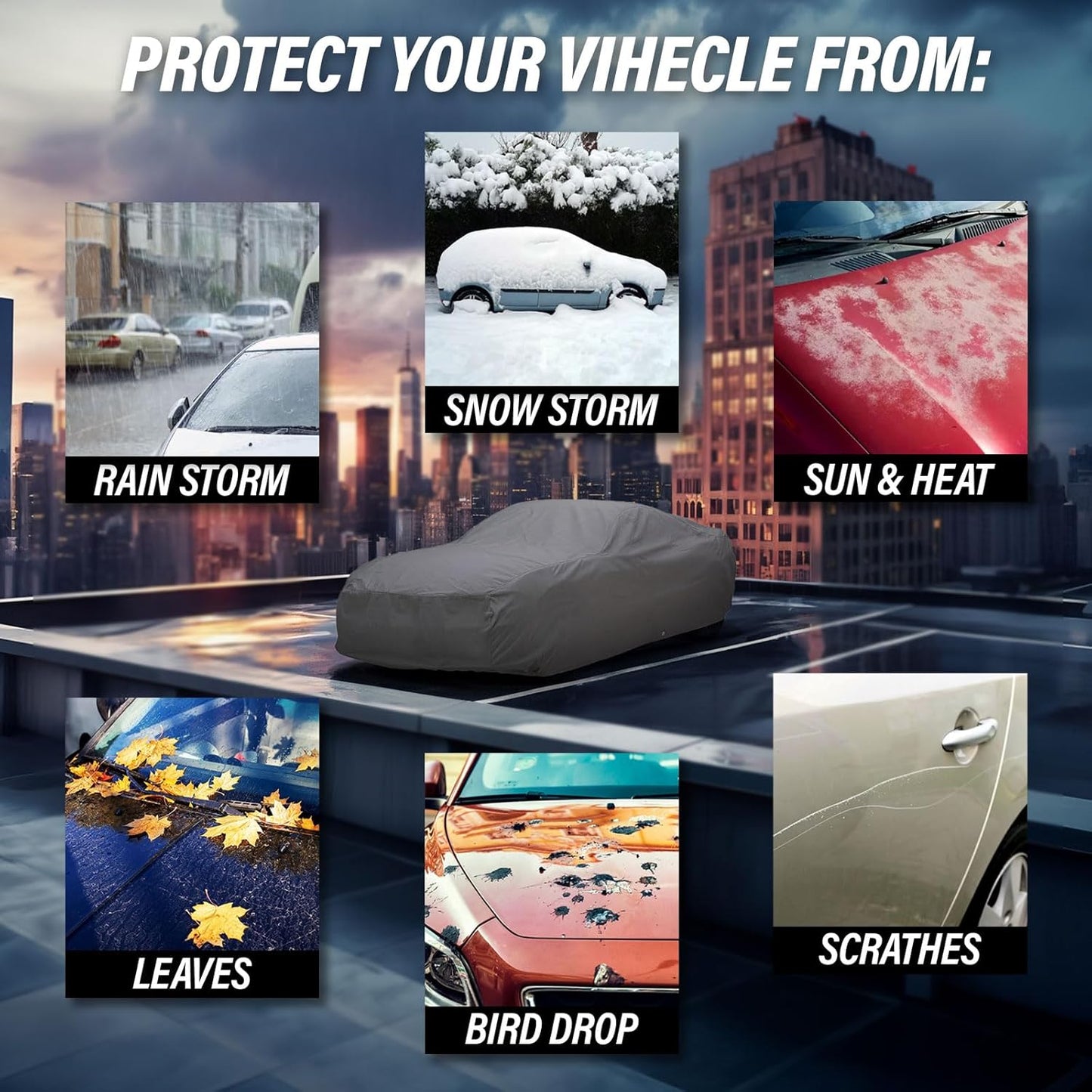 Supreme Full Car Cover - Semi Custom Fit for Astro 1985-2005 Minivan 4-Door | All-Weather Protection: Waterproof, Dustproof, Windproof, UV-Resistant | Includes Accessories