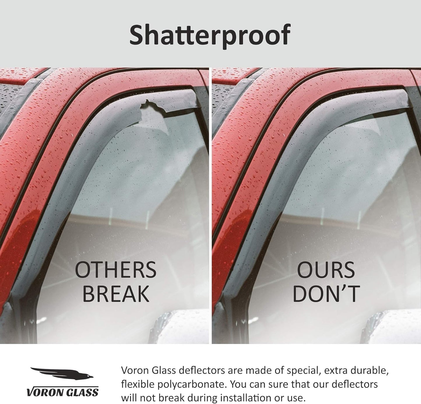 Voron Glass in-Channel Extra Durable Rain Guards for Lexus GX 2010-2023, Window Deflectors, Vent Window Visors, 4 Pieces - 200828