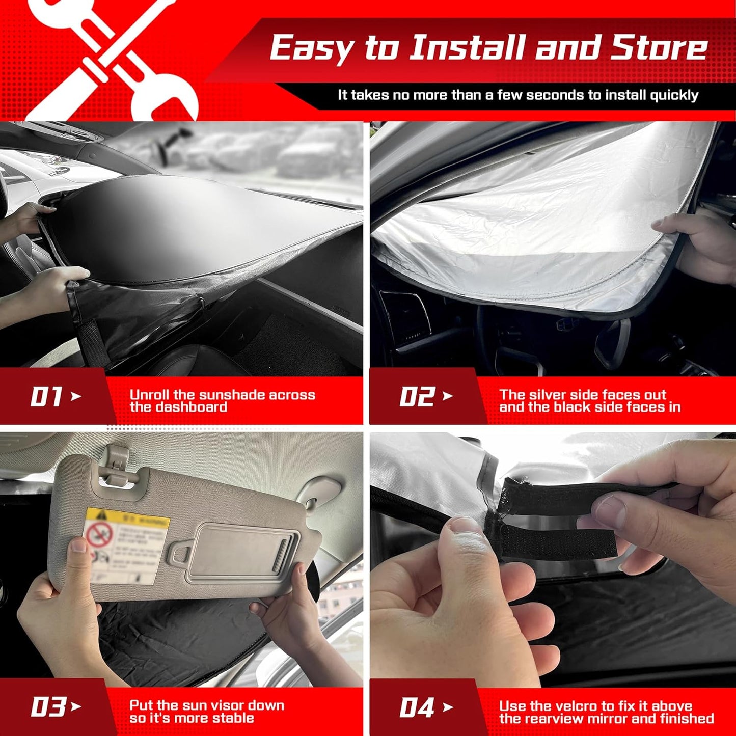ARISMOTOR Windshield Sun Shade for Kia EV6 2022-2025 2026, Custom Fit Foldable Front Window Sunshade Sun Visor Protector, Block UV Rays Keep Your Car Cooler