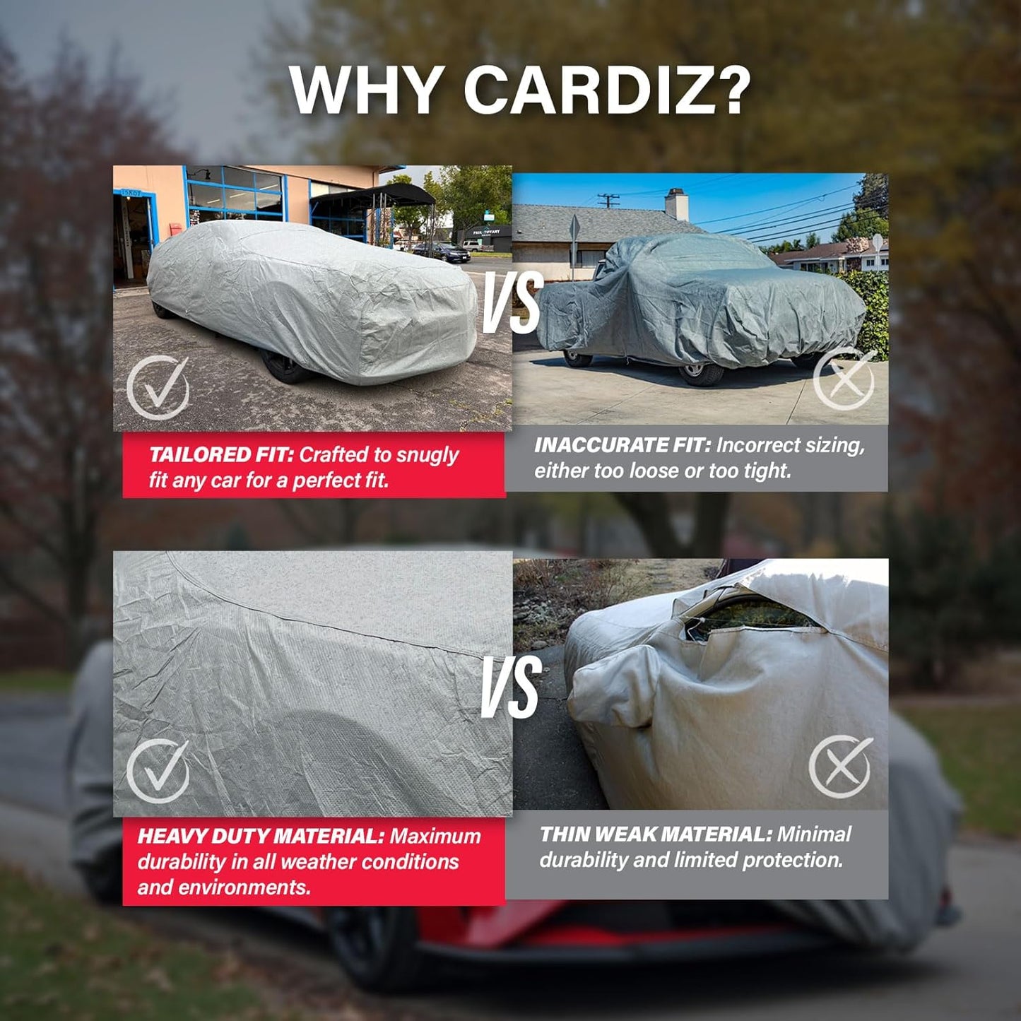 5 Layer Full Car Cover – Semi Custom Fit for Chevrolet Bel Air 1949-1957 Hardtop Coupe 2-Door 1st-2nd Gen | All-Weather Protection: Dustproof, Windproof, UV-Resistant, Breathable & Durable
