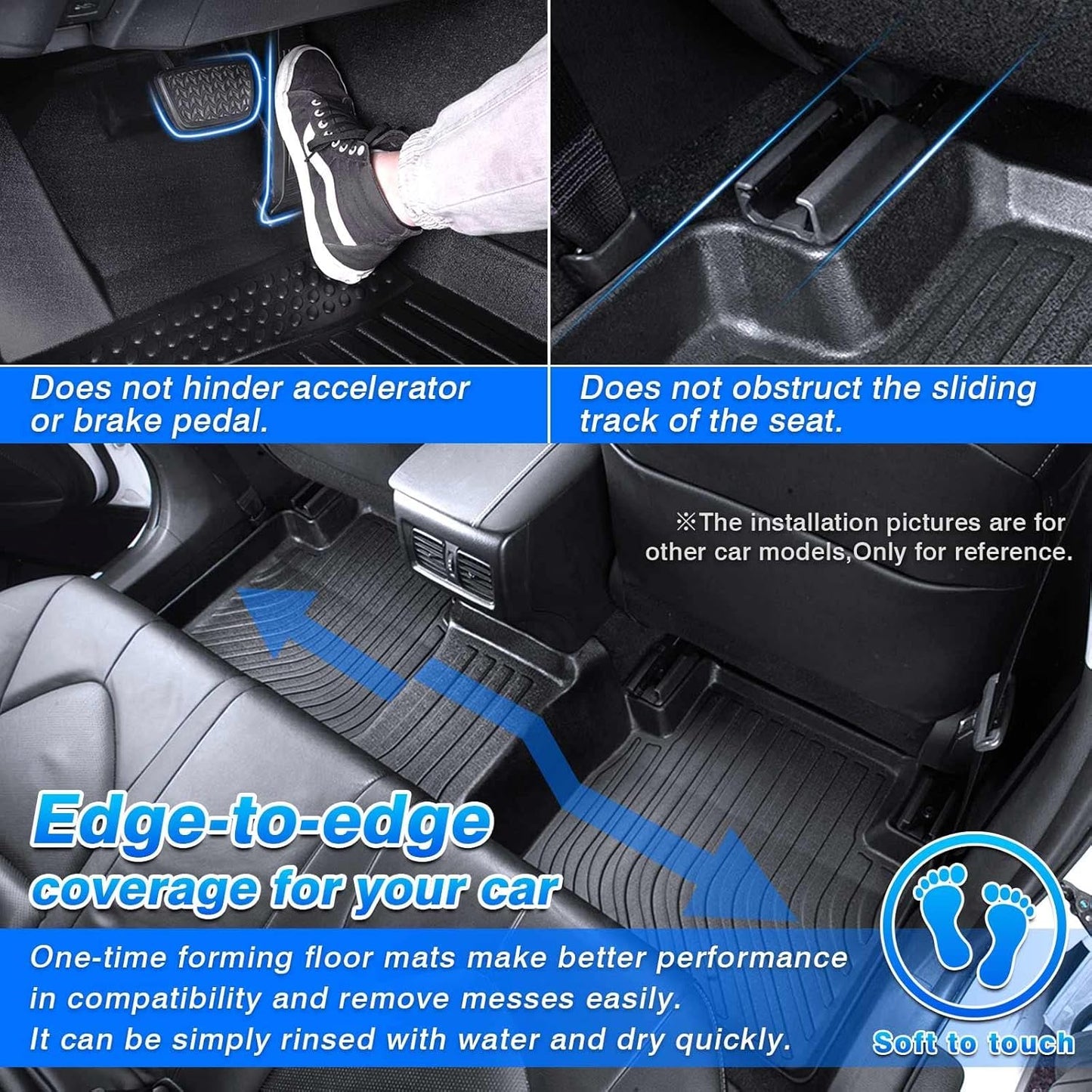 Cartist Floor Mats Fit for Ford Maverick 2022-2025 2026 (Only Fit Gasoline Models), All Weather Floor Mat for Maverick Heavy Duty Waterproof