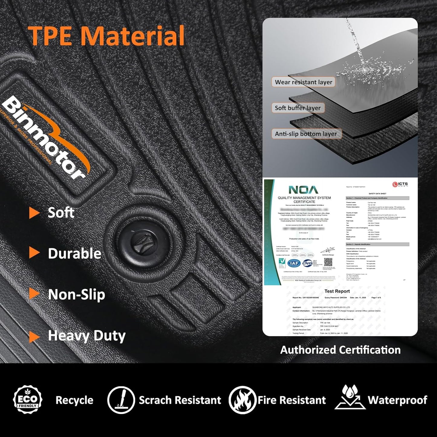 Binmotor-All Weather Car Floor Mats & Cargo Liner & Seat Protector Set for Buick Encore GX AWD 2020-2026(Only Fit Cargo in Upper Deck Position),TPE Rubber Liners for Buick Encore GX AWD Accessories
