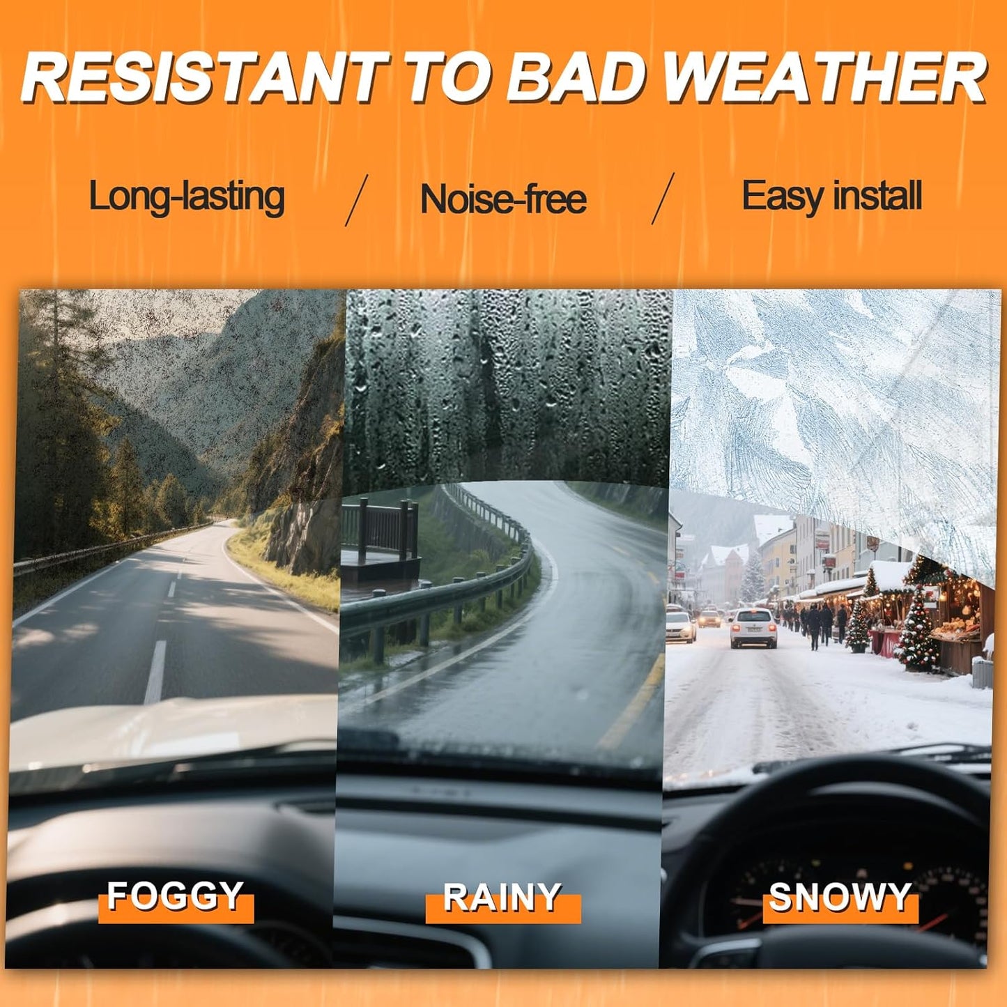 HULADAED® 21'' 21'' 10'' Windshield Wipers Replacement for Jeep Patriot 2017-2007,Silicone Front Rear Wiper blades for MY Car-All Weather & Quiet(3 PACK)